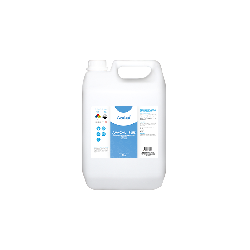 Avacal Plus - Detergente Desengrasante Alcalino Espumoso 5 Litros